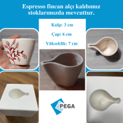 ESPRESSO FİNCAN KULPLU ALÇI KALIP